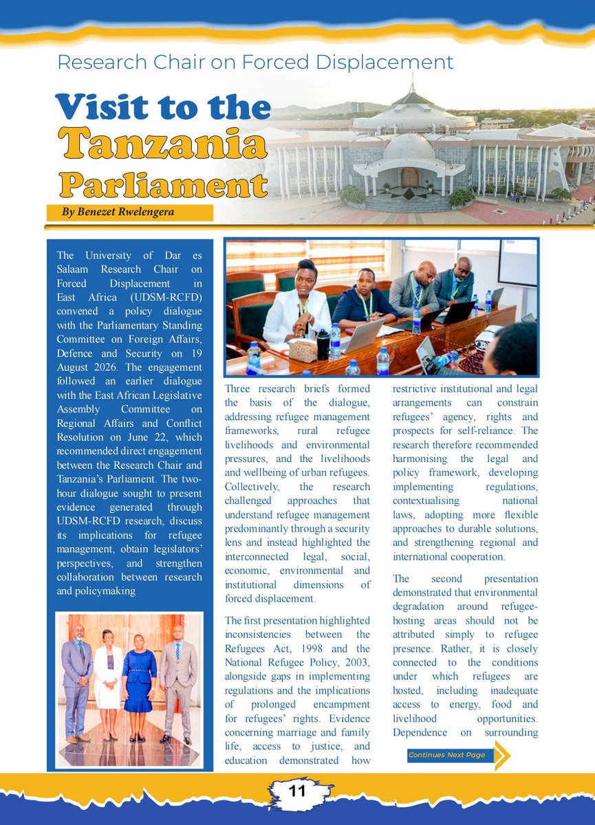UDSMRCFD's tweet photo. And presentation in the Tanzania's Parliamentary Standing Commitee on Regional Affairs and Conflict Resolution @bunge_tz @IDRC_CRDI @IDRC_ESARO https://t.co/yn81gIOhG6