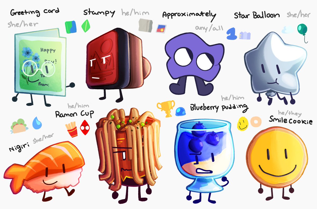 Rennnosc's tweet photo. First batch of them are done! #bfdi #osc #osctwt 

You guys can keep suggesting ships tho 👀 https://t.co/j2yzkO4cy0