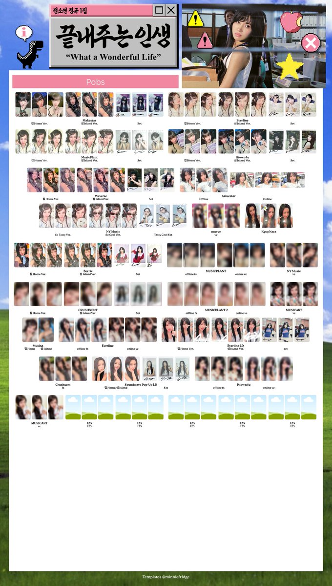 minniefr1dge's tweet photo. Soyeon 1st Full Solo Album [What a Wonderful Life] Full Photocard Template
album cards complete!! mp reveal and fixed + added broadcast postcards

hq: drive in bio
#GIDLE #G_I_DLE #SOYEON #아이들 #idle #끝내주는인생 #소연 끝내주는인생 https://t.co/bMMLq9uEgv