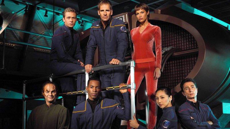 25YearsAgoLive's tweet photo. Star Trek: Enterprise, a new Star Trek television show, premieres on UPN. https://t.co/zCvqk4kQC7