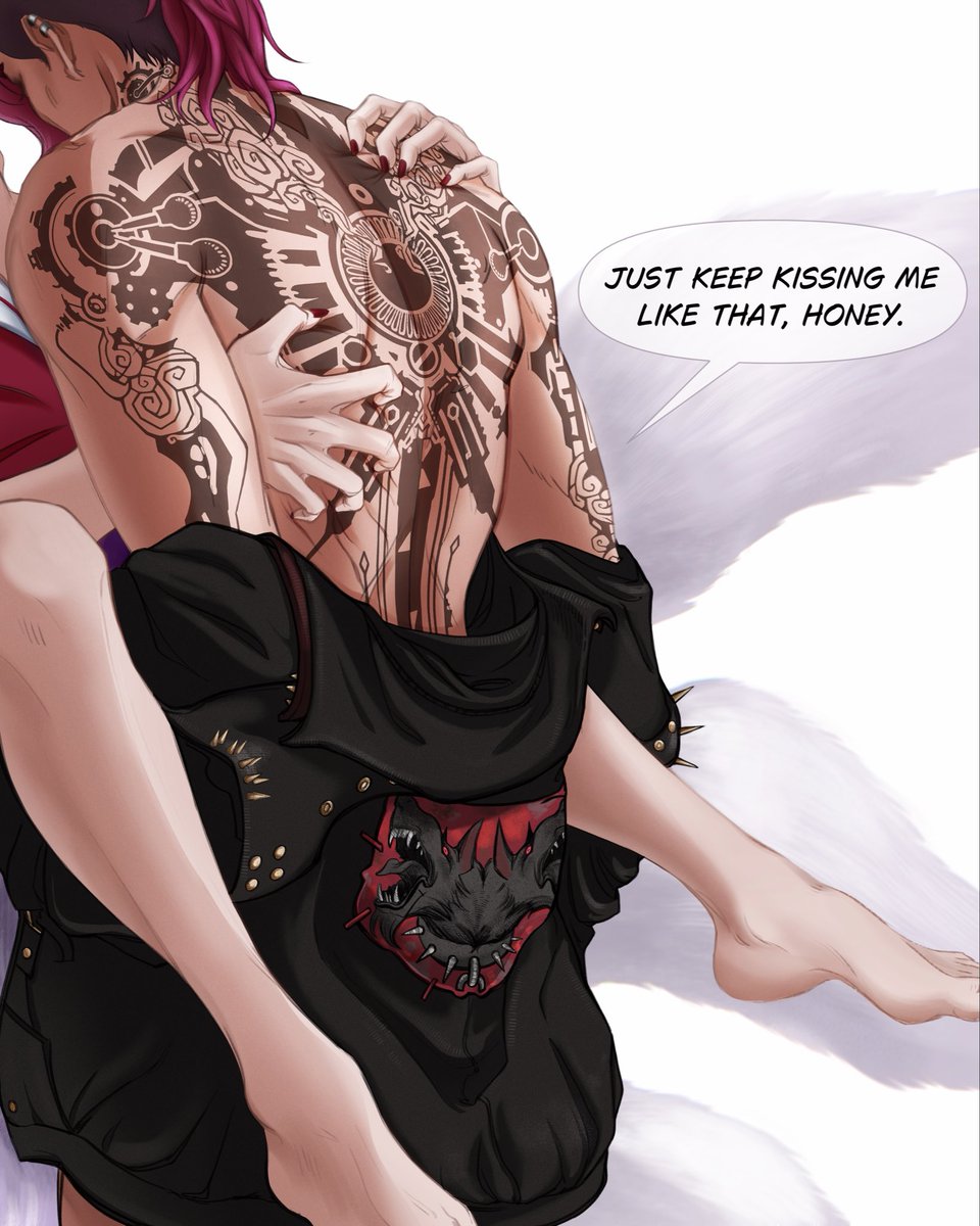 ahri__moon's tweet photo. Turns out kissing someone else doesn’t help.

 [Post-breakup AU] 💔

#arcane #caitvi #viarcane #lgbtq #wlw https://t.co/qLo1mCiExl