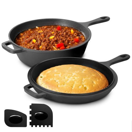 royalkitwareco's tweet photo. MegaChef 10.5-Inch 2-in-1 Pre-Seasoned Cast Iron Skillet &amp; Fry Pan Set — $37.49.

Shop: https://t.co/F31HMPj9Oe

Save 10% with Promo code: X2026

#MegaChef #CastIron #SkilletSet https://t.co/LfMDdXBDht