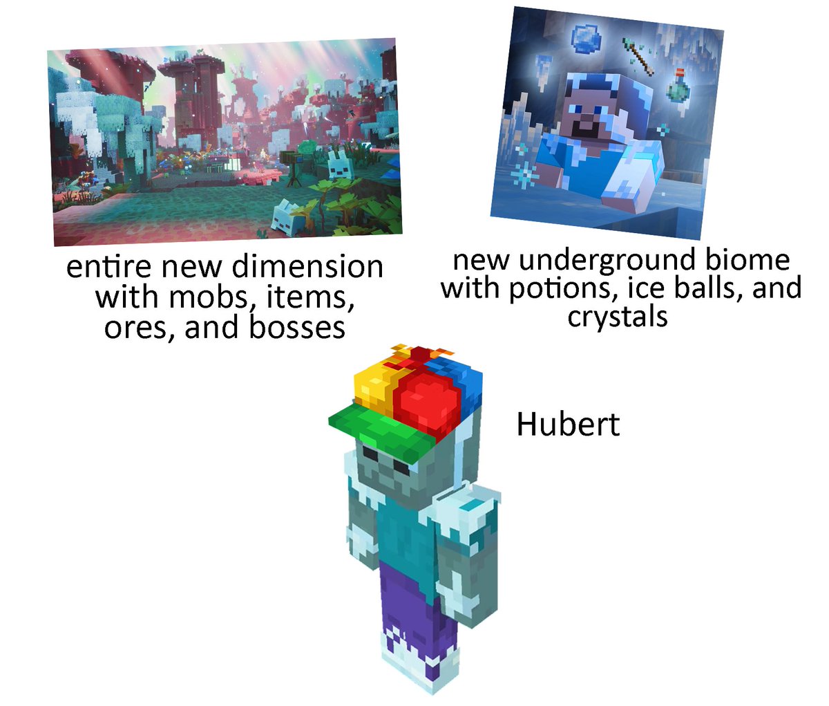 operagxofficial's tweet photo. minecraft updates before vs after mojang locked in https://t.co/LrX9SwpPsA