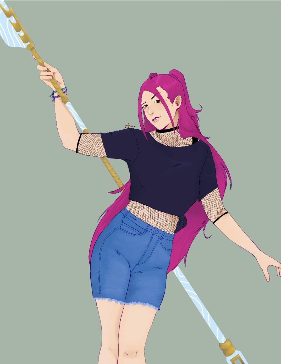 mediocre_art08's tweet photo. Tried to draw mira while Baseing the outfit off something my friend was wearing #kpdh https://t.co/W9rtSXaiEh