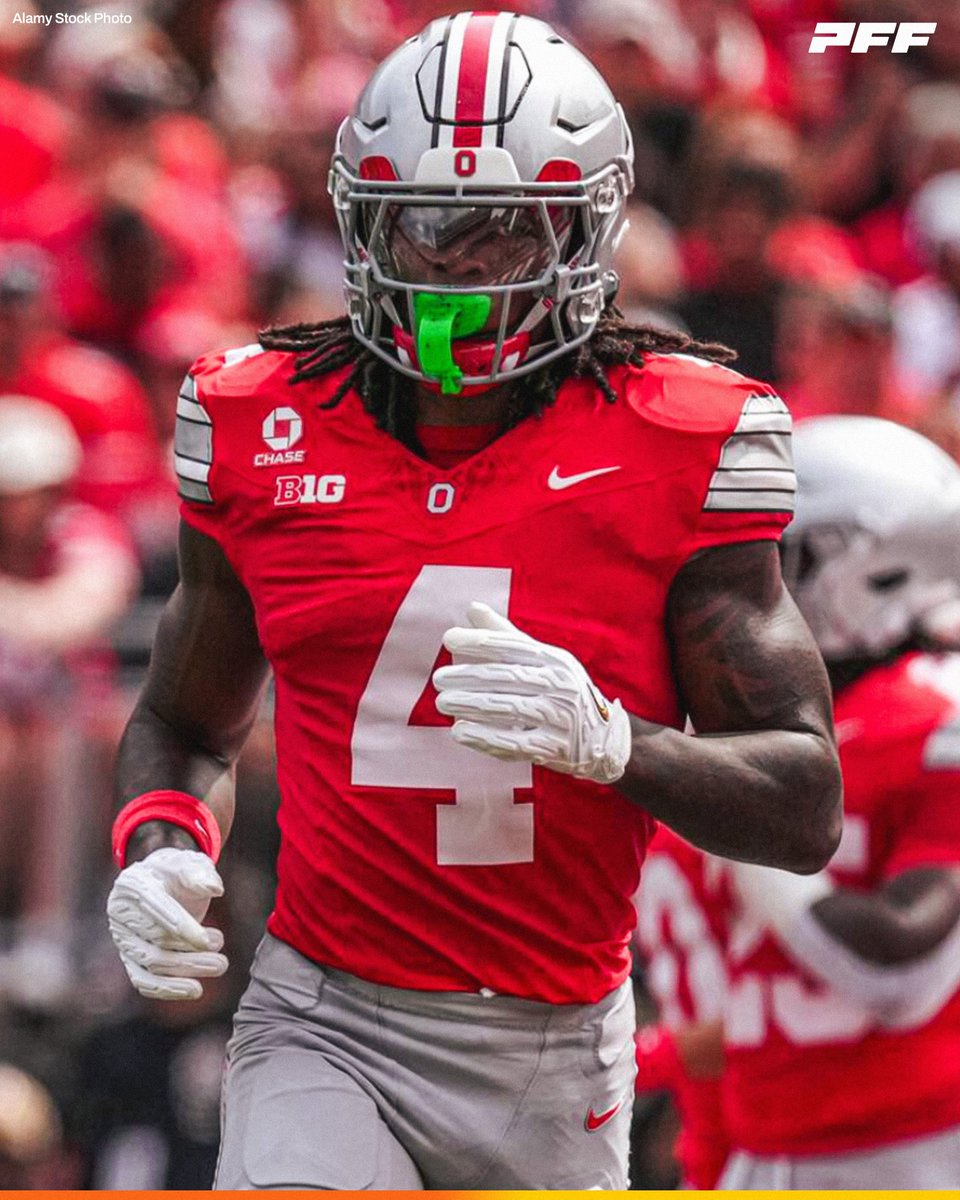 PFF_College's tweet photo. Ohio State WR Jeremiah Smith | Week 4 vs Illinois:

🌰 12 REC
🌰 217 YDS
🌰 4 TDS

@OhioStateFB https://t.co/oDyLCORmEc