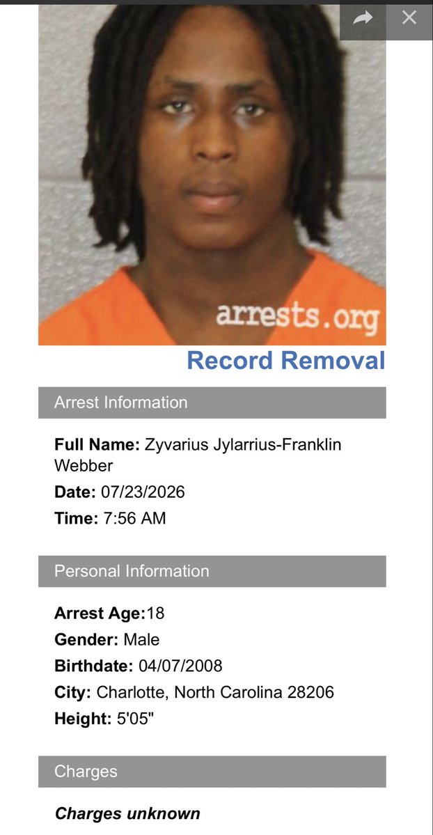 L1569Uptown's tweet photo. Oh look…. 

Zyvarius Webber
Date: 09/24/2025

Charges:
#1 first degree kidnapping
BOND: $50000
#2 FIRST DEGREE FORCIBLE
RAPE
#3 first degree force sex https://t.co/6xLpnlThTT