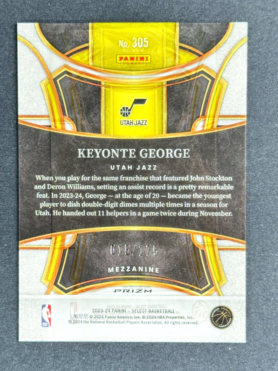 DukesCardVault's tweet photo. Keyonte George RC — Select Mezzanine Maroon /175

2023-24 Panini Select #305
015/175. Jazz. Raw.

$18 shipped tracked.
Add-on +$2 ship.

DM or reply TAKE.

#KeyonteGeorge #Jazz #PaniniSelect #CardTwitter #thehobby https://t.co/1cjzr05JuC