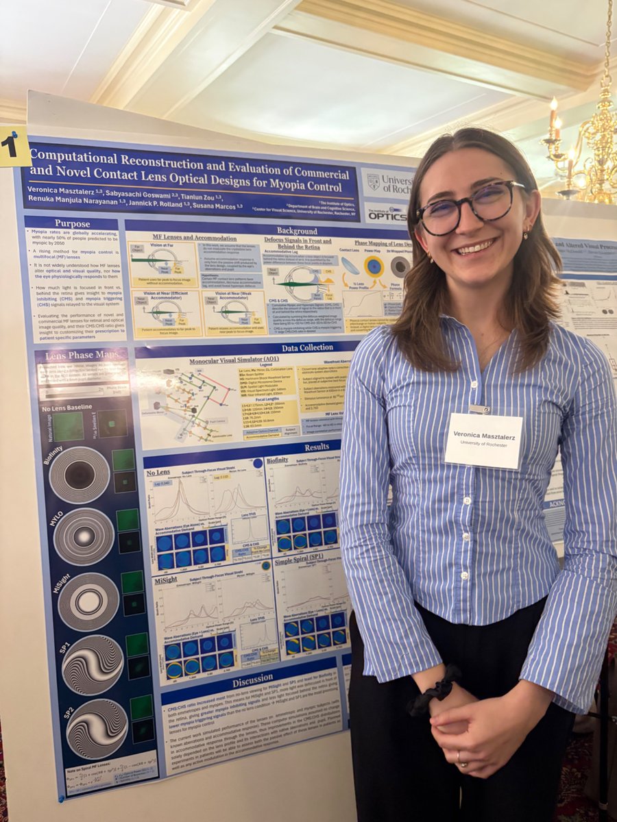 MarcoslabUr's tweet photo. @marcoslabur @Optica_FVM 
 :Veronica Masztalerz presents optical simulations of #multifocal #contactlenses of #myopia control; @CvsUor  @RochesterOptics  @FlaumEye  @ur_engineering  @OpticaWorldwide  #OFVM2026 https://t.co/Urpl9WhqlL