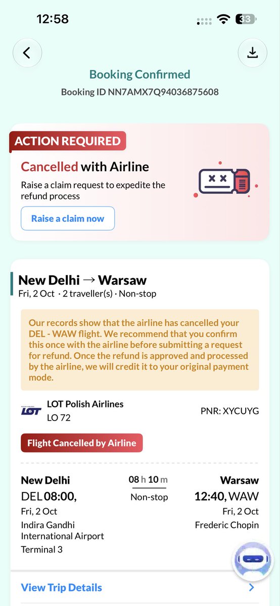 giftedeccentric's tweet photo. @makemytripcare This is regarding the booking id in the attached photo. My Contact No 9971296738. My visa got rejected and I had applied for Visa Protection Guarantee refund. But its getting repeatedly rejected and asking for documents in particular ways - which also I have provided on mail. https://t.co/bGcSM0ikI2