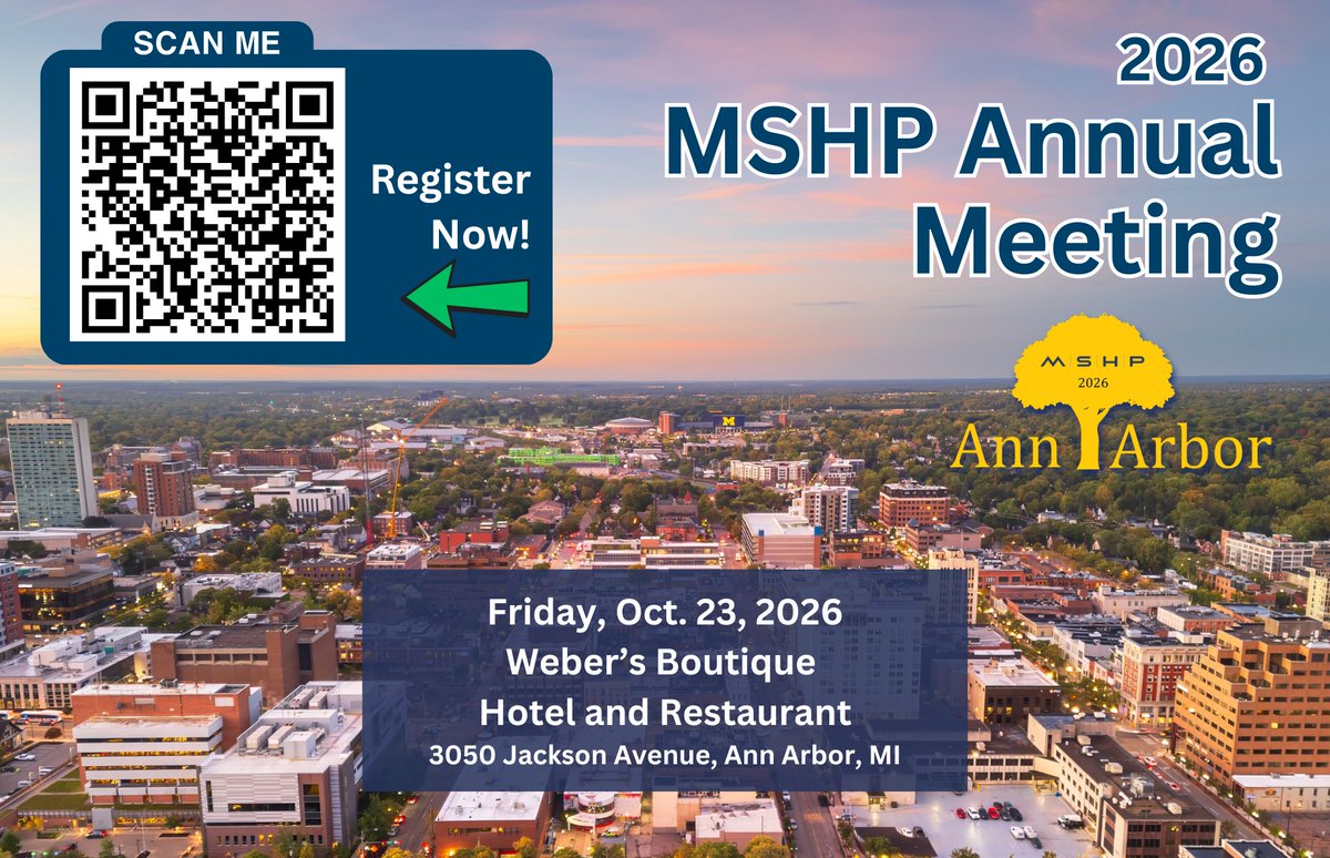 MIPharmacists's tweet photo. The MSHP Annual Meeting is at Weber's in Ann Arbor this year on Oct. 23! Network with your health-system colleagues while earning valuable continuing education. Use the links below or scan the QR codes to reserve your spot now!

Event registration: https://t.co/tZlIQqW3Uv https://t.co/pxZhaANS8r