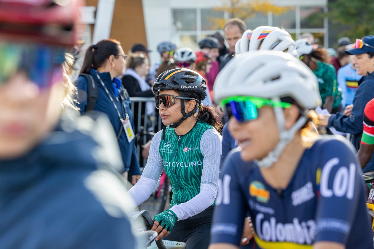 Saudi_Cycling's tweet photo. مشاعل الحازمي.. تخوض منافسات بطولة العالم 🇸🇦

بطولة العالم – طريق ✨
🇨🇦 | مونتريال - كندا
 #Montréal2026  #SaudiCycling https://t.co/mZRtJNVUrv