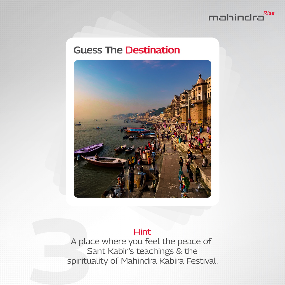 MahindraRise's tweet photo. Centuries of stories. The Ganga flowing by. And the words of Sant Kabir still finding new listeners.
Can you guess this city from the clues? 

Tell us your answer in the comments! https://t.co/SDTTv1OhDx