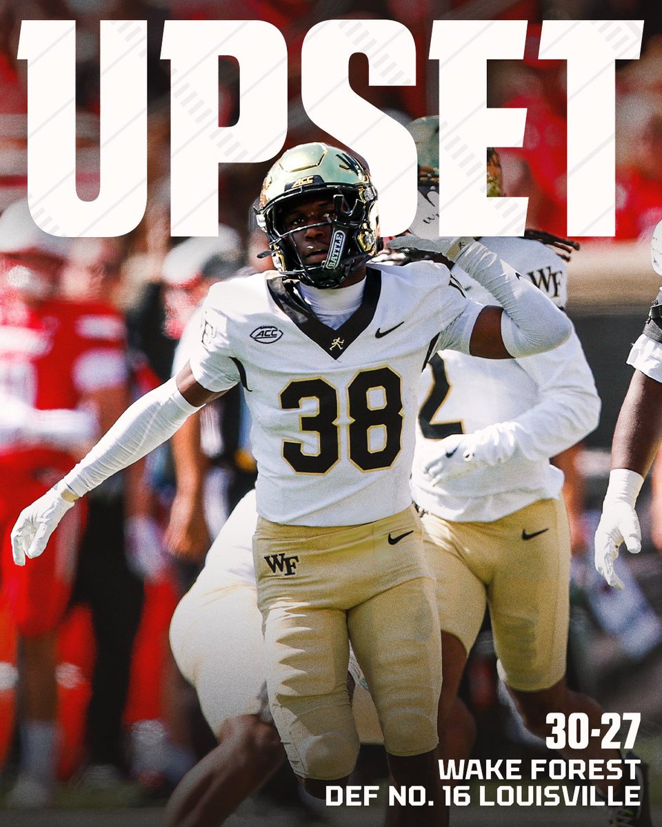 accnetwork's tweet photo. WAKE FOREST STUNS NO. 16 LOUISVILLE 😱 https://t.co/ZnJgQ8Btuc