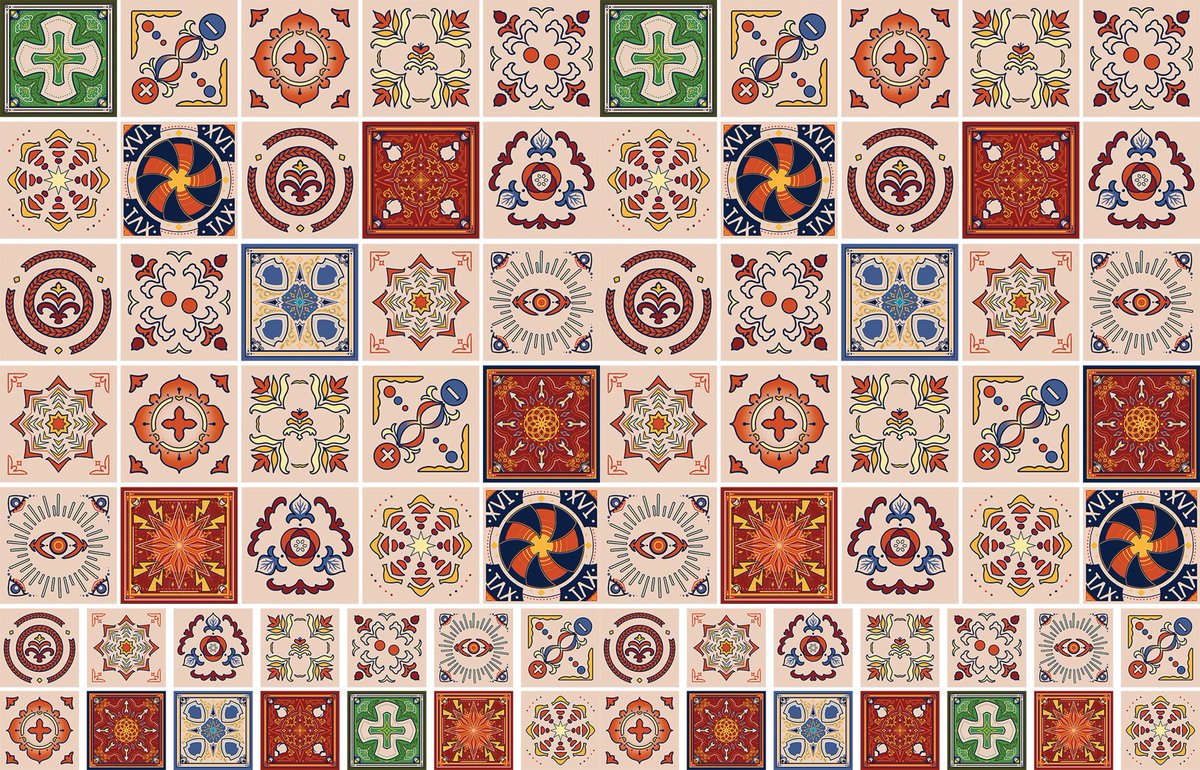 ladylawga's tweet photo. FFXIV ceramic tiles https://t.co/eoyZrHr5Bq