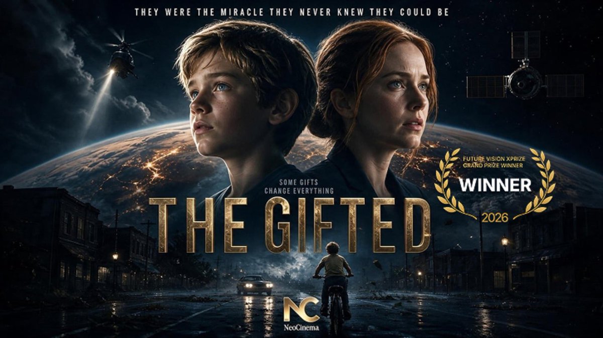 ChrisForrestDLS's tweet photo. Excited to be an investor in the groundbreaking movie The Gifted, the 2026 winner of the Future Vision X Prize. Congratulations to filmmaker Jeffrey Thomas! Contest judges included Neil deGrasse Tyson, Rod Roddenberry, Mira Lane, and Neal Stephenson. In The Gifted, an eleven-year-old genius rebuilds his deceased mother as an AI who starts guiding strangers to save lives, but the government decides her kindness is the greatest threat it has ever faced. Nationwide theatrical release expected in late 2027. Trailer on YouTube here - https://t.co/wGZHJSi0UD