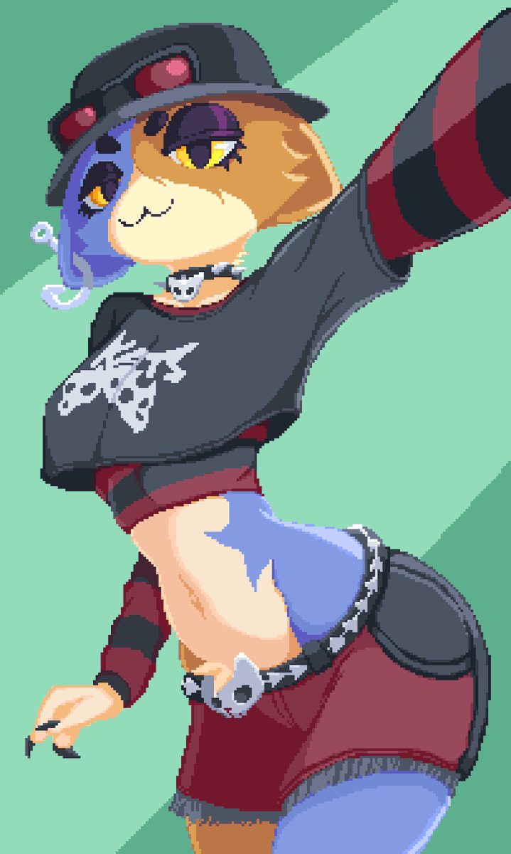 KamiEneru's tweet photo. a lil metalhead meowskull pixelart fo today #pixelartㅤ #FortniteArtwork https://t.co/wmpoUtWLAL