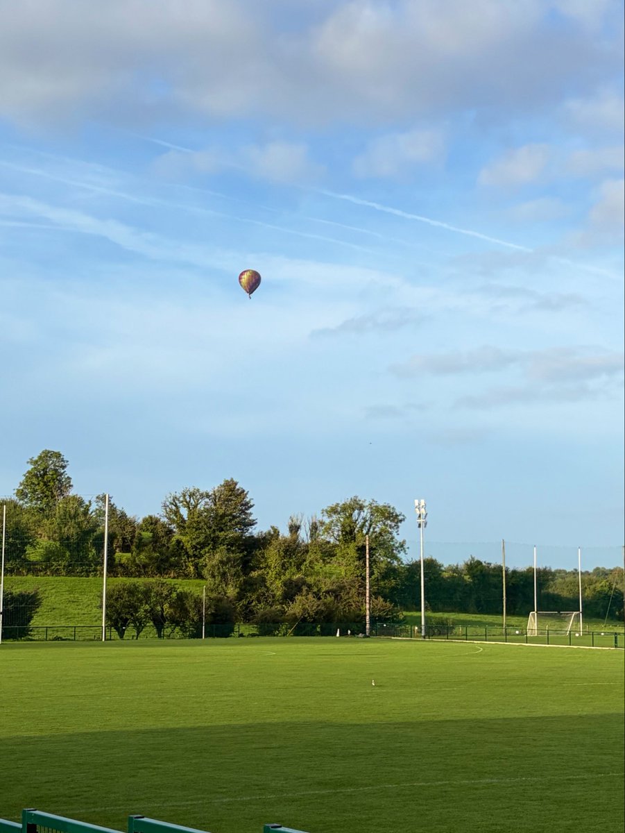 michaels_gaa's tweet photo. Some lovely pictures from around Ardcarne Park during the Irish Hot Air Ballooning Championships. 

It was a huge of activity as many of the flights passed over the pitch, one actually hoped to land on the pitch but the wind brought them a little more north! https://t.co/ogmcT2sdeZ