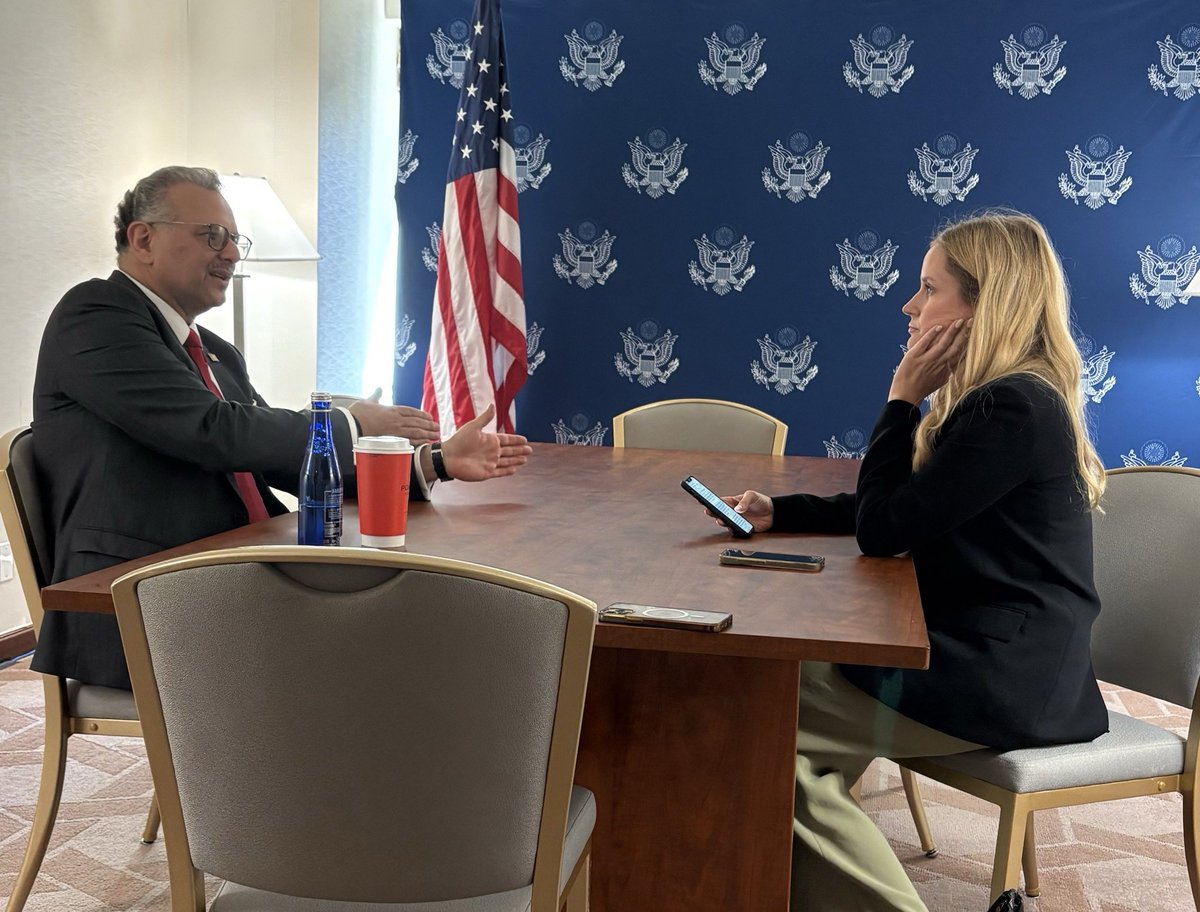 US_SrAdvisorAF's tweet photo. Appreciated the opportunity to speak with regional and international media on Thursday about President Trump’s efforts to advance peace and unlock new opportunities for stability and prosperity across the Middle East and Africa. We discussed the progress toward reunifying Libya’s institutions and advancing a path to national elections, as well as ongoing diplomatic efforts toward a lasting resolution in Western Sahara.  We also discussed securing a humanitarian truce and related peace efforts in Sudan, advancing durable peace in the Great Lakes region, as well as promoting stability in Ethiopia.