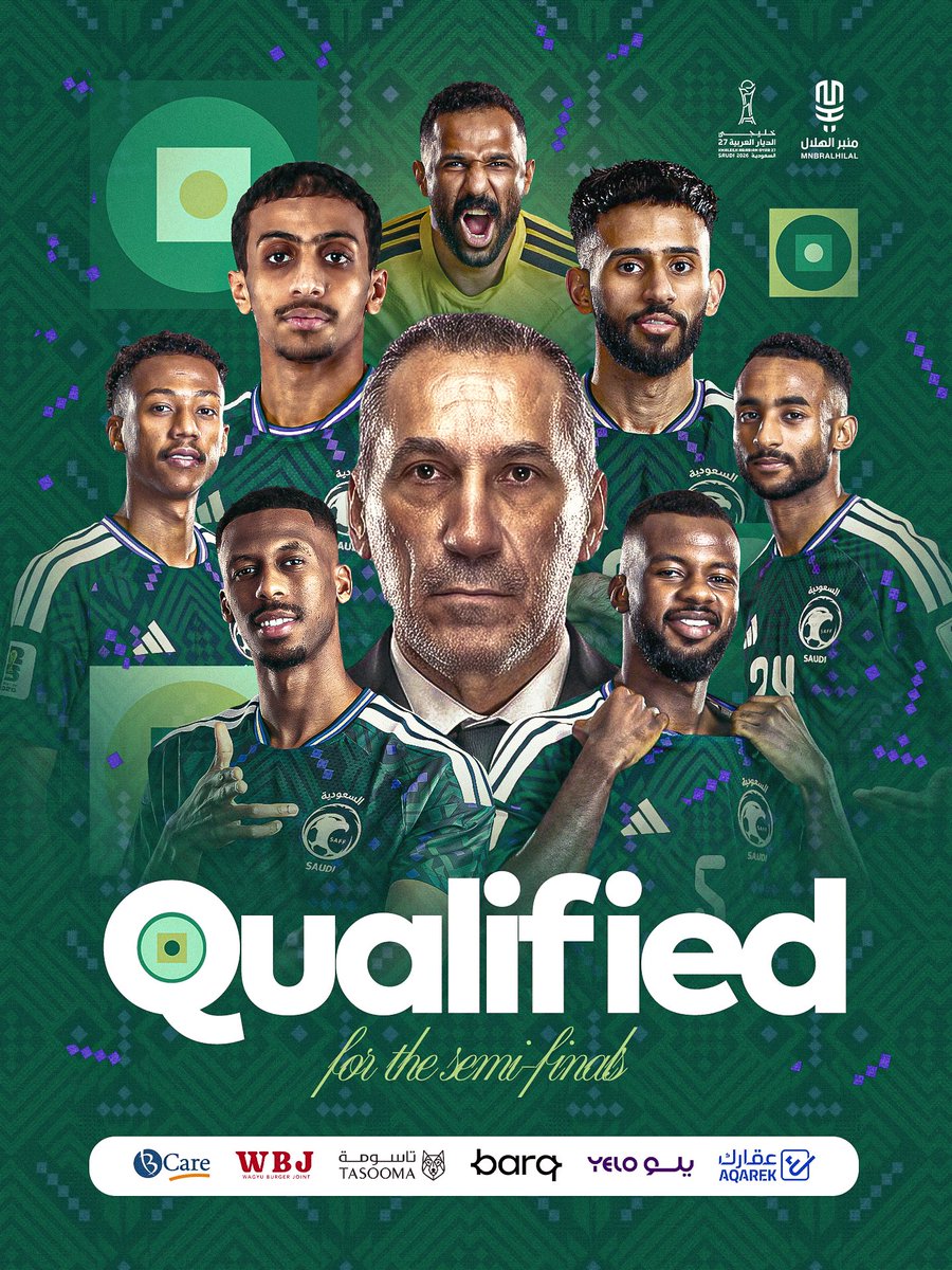 MnbrAlhilal's tweet photo. 🚨🚨🚨🚨🚨🚨🚨🚨🚨🚨🚨 رسميًا:

المنتخب السعودي يتأهل لنصف نهائي كأس الخليج27 

🇸🇦🇸🇦🇸🇦🇸🇦🇸🇦🇸🇦🇸🇦🇸🇦🇸🇦🇸🇦💚💚💚💚💚💚💚 https://t.co/OlsZujJZ5h