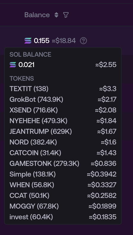 orcafullport's tweet photo. @rockeylul every wallet u get has native sol balance + random tokens u would have to sell. https://t.co/UU0Ons1etH