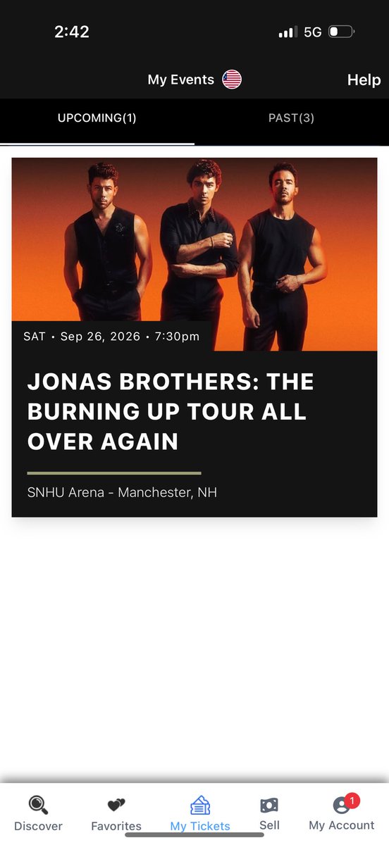 Mailiyah14's tweet photo. I have closer seats  guys😩 and I WTS 3X tonight sat, Sep 26th Jonas Brothers tickets in SNHU Arena - Manchester, NH

Time: 7:30pm

I’m asking for $120 each!

Pls dm me if you would be interested!!, also I can negotiate the price. https://t.co/BnVazqCSzw