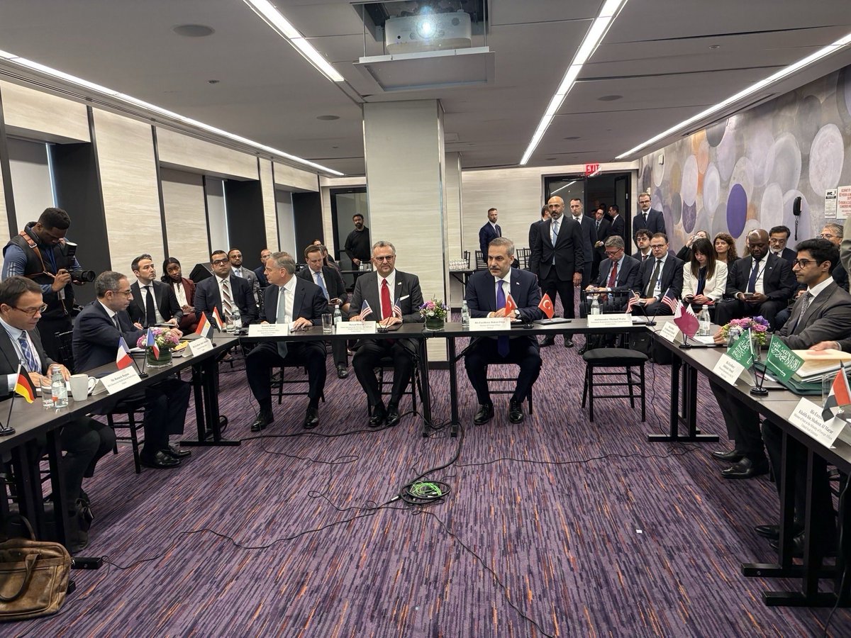 US_SrAdvisorAF's tweet photo. Pleased to co-host the UNGA side event “International Support for Peace, Unity, and Prosperity in Libya” with Turkish foreign minister Hakan Fidan, alongside UN-SRSG Hanna Tetteh and partners from Egypt, France, Germany, Italy, KSA, Qatar, the UAE, and the UK.

Libyans from east and west have made important progress on a unified budget, economic and security coordination, and a UN-facilitated electoral framework. Now is the time to build on this momentum by unifying Libya’s institutions, deepening security integration, and supporting a Libyan-led path toward national elections and lasting peace.