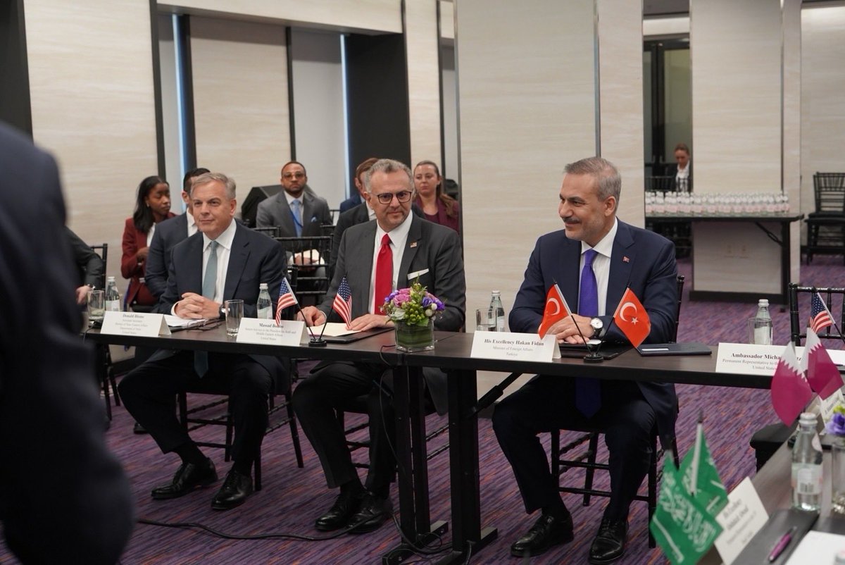 US_SrAdvisorAF's tweet photo. Pleased to co-host the UNGA side event “International Support for Peace, Unity, and Prosperity in Libya” with Turkish foreign minister Hakan Fidan, alongside UN-SRSG Hanna Tetteh and partners from Egypt, France, Germany, Italy, KSA, Qatar, the UAE, and the UK.

Libyans from east and west have made important progress on a unified budget, economic and security coordination, and a UN-facilitated electoral framework. Now is the time to build on this momentum by unifying Libya’s institutions, deepening security integration, and supporting a Libyan-led path toward national elections and lasting peace.