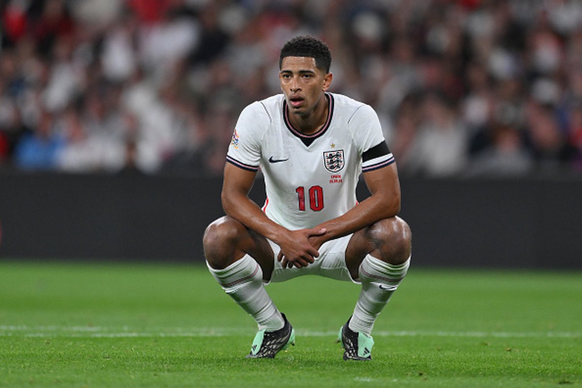 BellinghamBRA_'s tweet photo. 📷 Jude Bellingham durante o jogo de hoje da Inglaterra x Espanha pela Liga das Nações. https://t.co/kZQVW39sjM