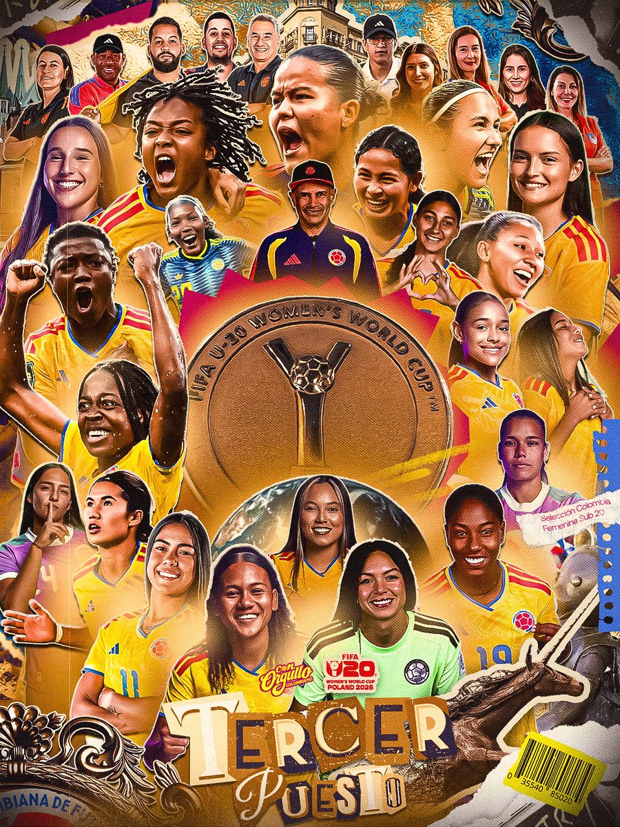 FCFSeleccionCol's tweet photo. ¡𝑁𝑢𝑒𝑠𝑡𝑟𝑎 𝑀𝐸𝐽𝑂𝑅 𝑝𝑎𝑟𝑡𝑖𝑐𝑖𝑝𝑎𝑐𝑖𝑜́𝑛 𝑒𝑛 𝑢𝑛𝑎 𝐶𝑜𝑝𝑎 𝑀𝑢𝑛𝑑𝑖𝑎𝑙 𝐹𝑒𝑚𝑒𝑛𝑖𝑛𝑎 𝑆𝑢𝑏 20 𝑑𝑒 𝑙𝑎 𝐹𝐼𝐹𝐴! 😎☺️

𝐶𝑜𝑙𝑜𝑚𝑏𝑖𝑎 𝑇𝐸𝑅𝐶𝐸𝑅𝐴 𝑑𝑒𝑙 𝑀𝑈𝑁𝐷𝑂 🥉🌎

#ConOrgulloColombiano🇨🇴 https://t.co/BAR3k5KVVt