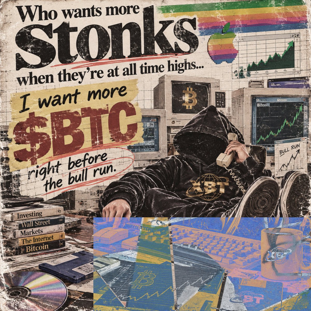 XBTCULT's tweet photo. Who wants more stonks when they're at all time highs... I  want more $BTC right before the bull run

Position yourself accordingly https://t.co/kXAvrW972G