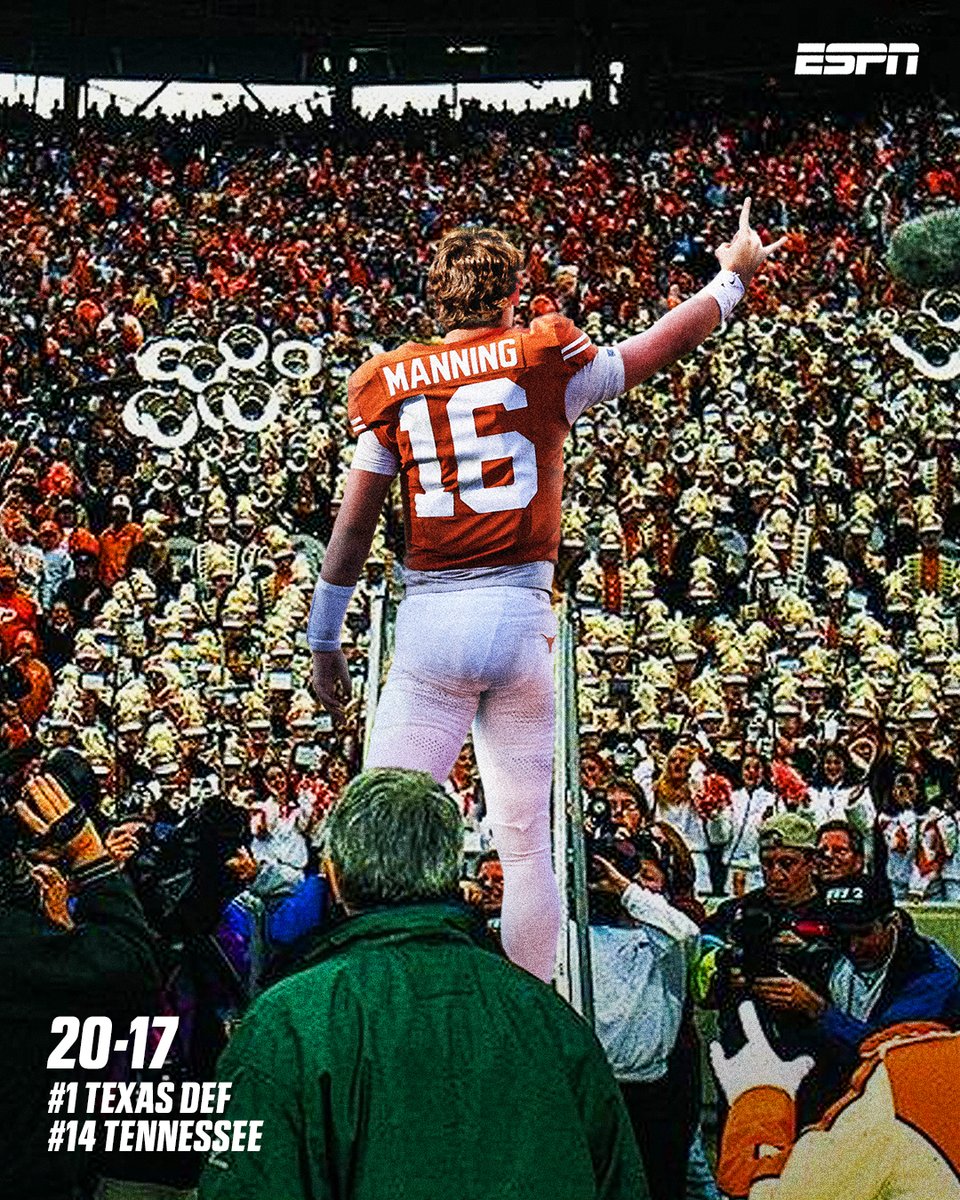 espn's tweet photo. Arch and the No. 1 Longhorns conduct a big road win in Knoxville 🔥🤘 https://t.co/JoG4y1uSlA