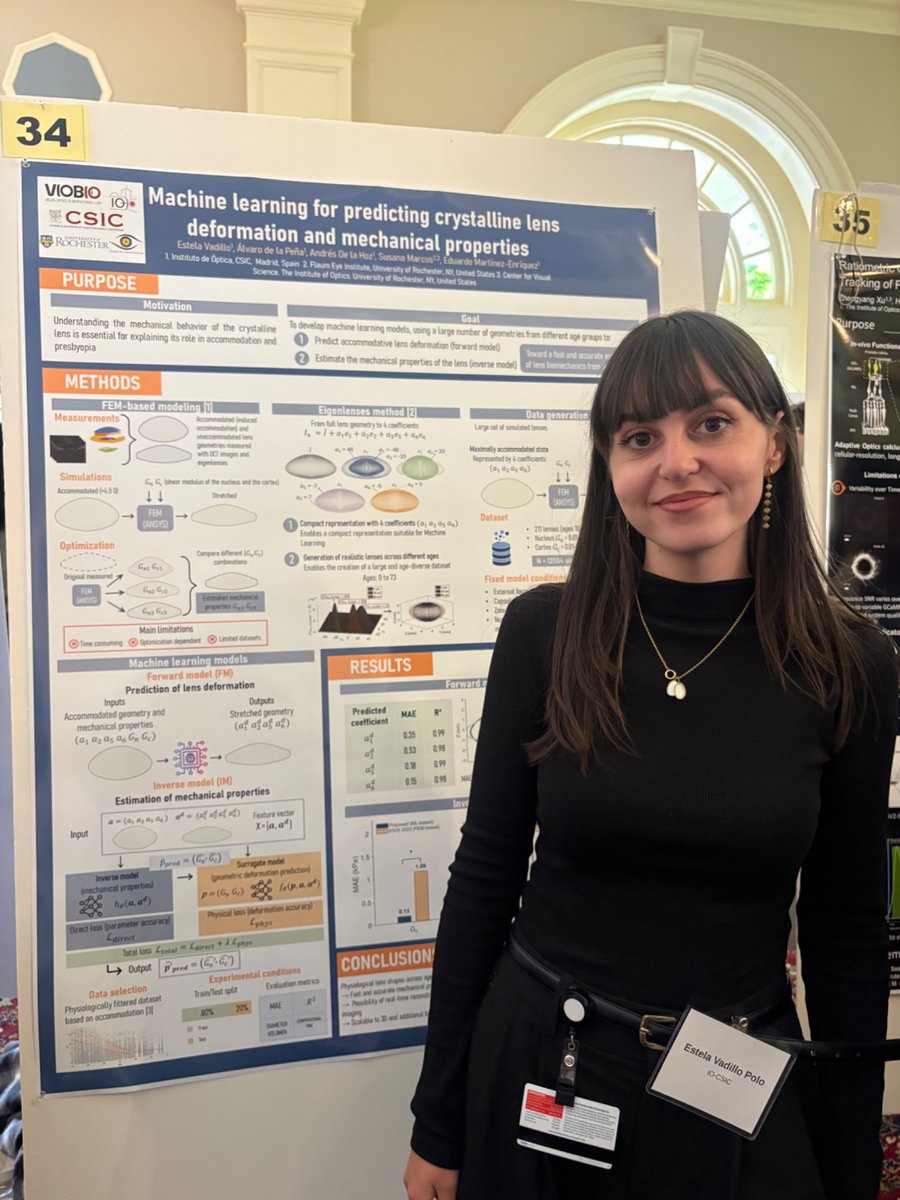 MarcoslabUr's tweet photo. @marcoslabur  @VioBioLab  at @Optica_FVM 
 :Estela Vadillo presents Machine Learning + #eigenlens based #CrystallineLens mechanical estimations  @CvsUor  @UofR  @IO_CSIC  @csic @OpticaWorldwide  #OFVM2026 https://t.co/6ckSQ2txPZ