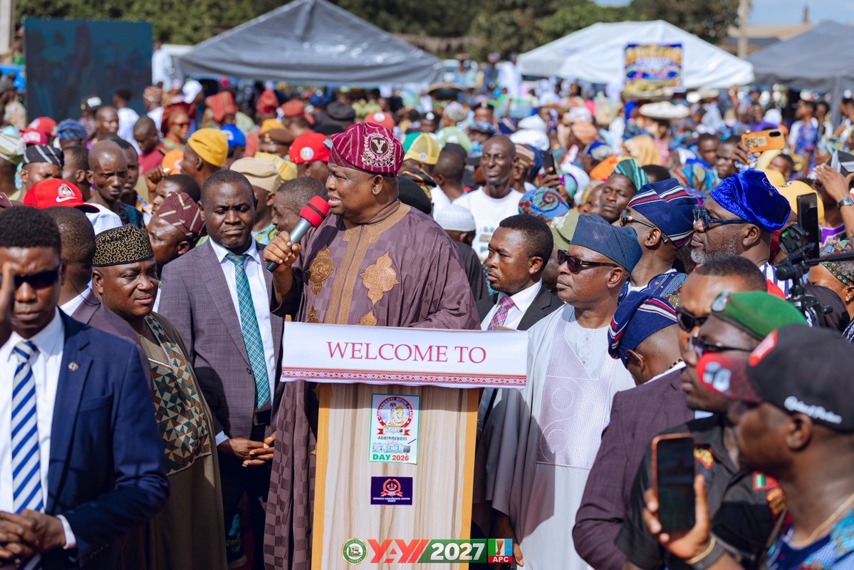 Sen_AdeolaYAYI's tweet photo. We Celebrate Imeko Agbinrekoti Day, Reaffirm Our Commitment to Imeko-Afon

We were delighted to join our highly revered traditional ruler, HRH Oba Benjamin Alabi Olanite (Akanku IV), distinguished sons and daughters of Imeko-Afon Local Government Area, community leaders and other dignitaries for this year’s Imeko Agbinrekoti Day celebration in Imeko.

Imeko remains very dear to us, and we deeply appreciate the warmth, love and support we continue to receive from our traditional institution and the good people of Imeko-Afon. We particularly appreciate Hon. Bodegan Osirisankan for his magnanimity, steadfastness and continued support.

The occasion also afforded us the opportunity to highlight some of the projects, programmes and interventions we have facilitated for the benefit of our people in Imeko-Afon. We assured the gathering that our commitment to the development of the local government remains unwavering and that we will continue to support initiatives and projects that improve the lives of our people.

We equally called on all sons and daughters of Imeko-Afon, both at home and in the Diaspora, to continue working together for the progress of our communities, Ogun State and Yorubaland.

We are deeply humbled by the declaration of our Royal Father, HRH Oba Benjamin Alabi Olanite, expressing the support of the people of Imeko for our governorship aspiration ahead of the 2027 election. We do not take this confidence and goodwill for granted.

We thank our Royal Father and the entire Imeko community for the warm reception and assure our people that we will continue to justify their confidence through service, development and an unwavering commitment to the progress of Imeko-Afon and our dear Ogun State.