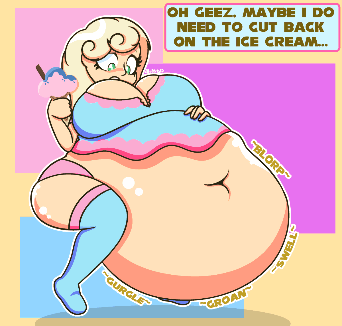 BluStrkAD's tweet photo. Reshaded this older Sky Sundae piece and also altered the dialogue + eyes! https://t.co/t1yHxVSNL8