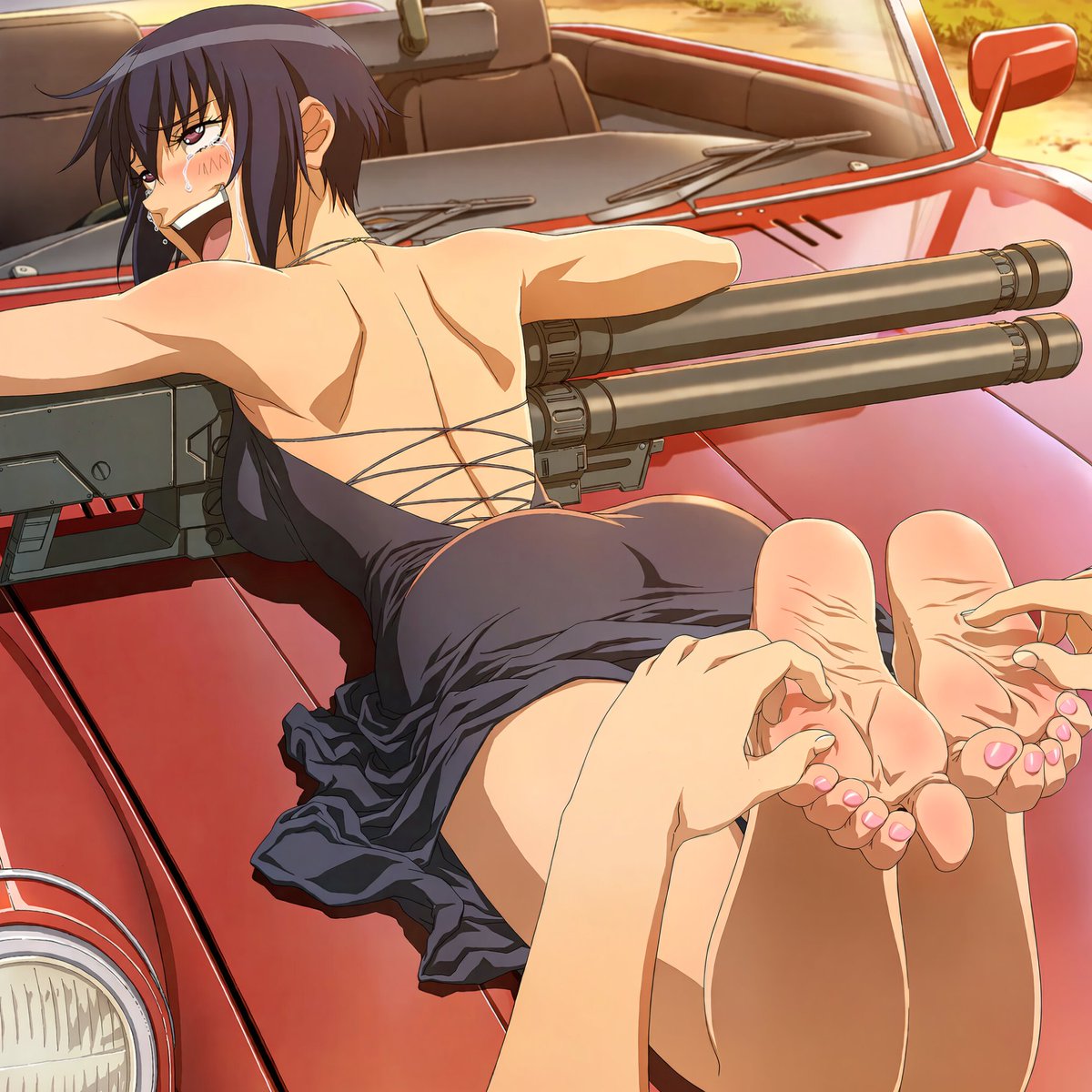 ntxhs2026's tweet photo. Melissa Mao | Full Metal Panic!  
tickle feet，挠脚心 https://t.co/BBsOBXQDGt