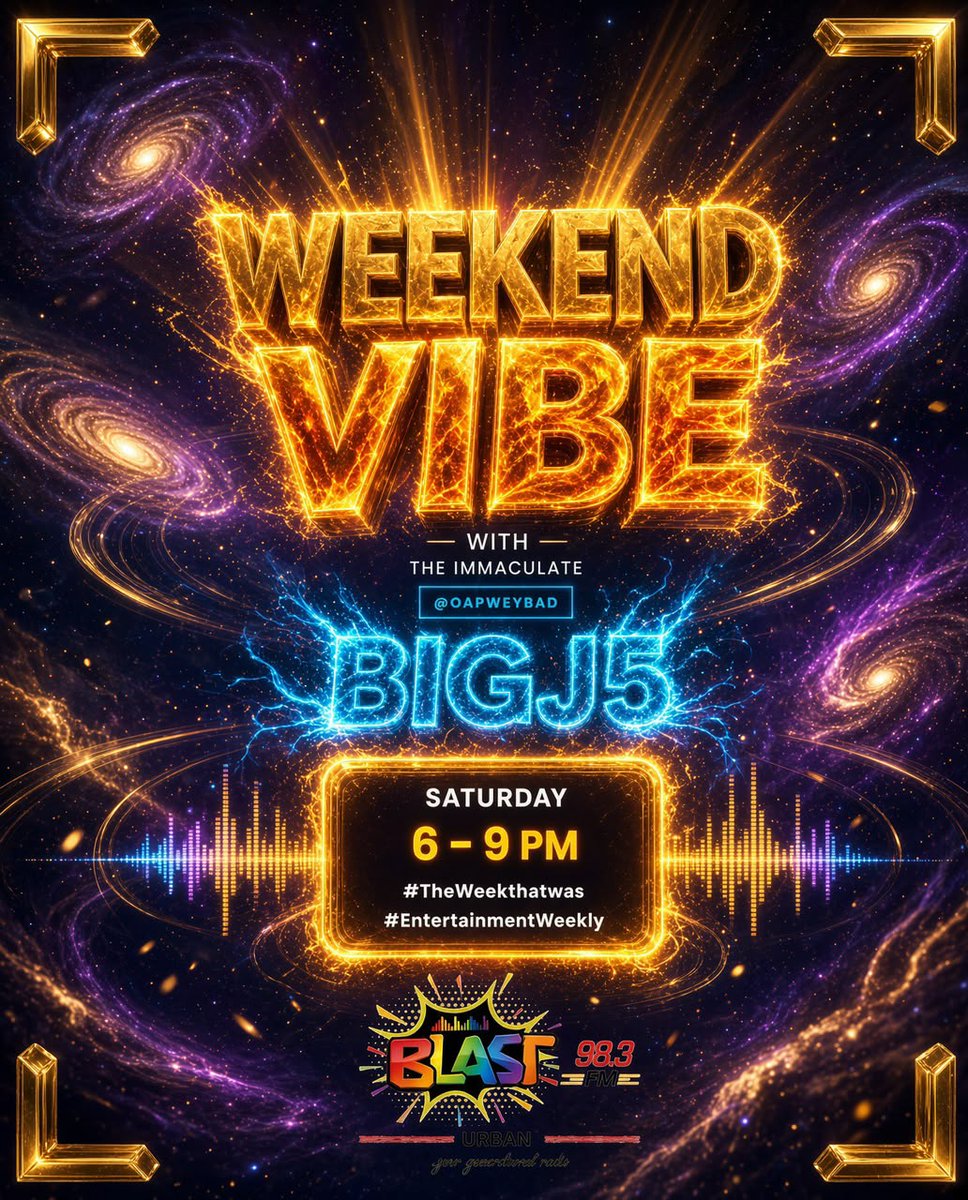 blasturbanfm's tweet photo. #THEWEEKENDVIBE w/
@oapweybad
X
@Radioplugins
#KEEPBLASTING https://t.co/l6gdDULHel