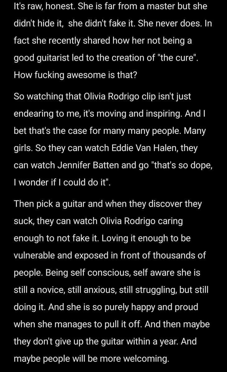 livlafluvguts's tweet photo. Why gatekeeping is gross and it hurts music and why this video of Olivia Rodrigo is so important. https://t.co/hDWgjz2CfY