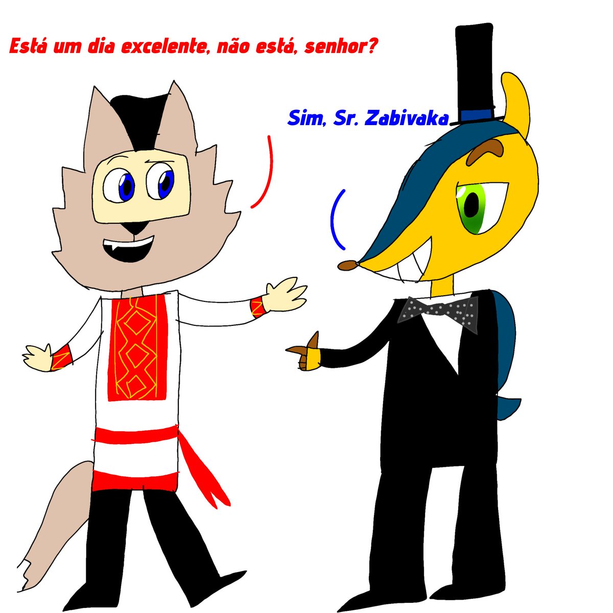 maria_1984xjm's tweet photo. Two gentlemans - Mr. Zabivaka and Mr. Fuleco🇷🇺🇧🇷👔

#Mascotverse #Fuleco #Zabivaka https://t.co/dwtyGmisBt