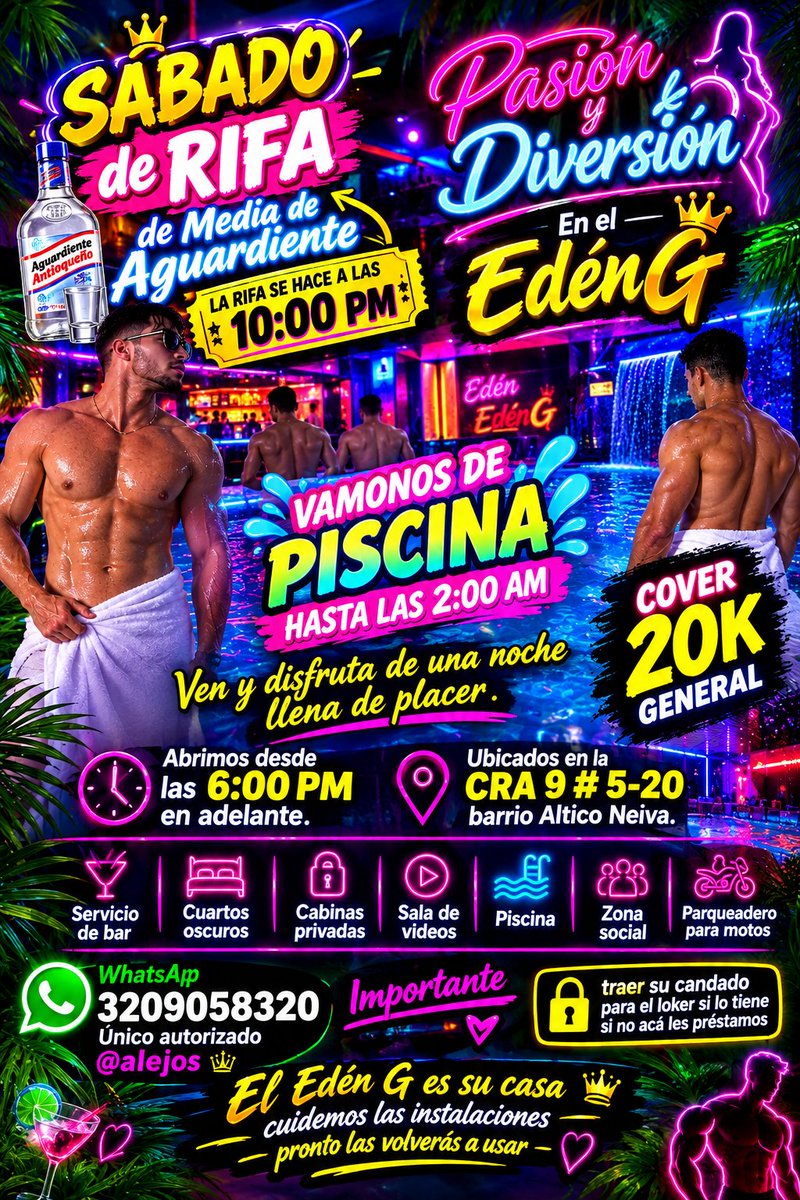 spaeledeng's tweet photo. Sábado de rifa y piscina en el Edén G.
Llega y participa en la rifa de media de aguardiente doble anís el que el placer lo hace feliz. https://t.co/5yWaTFZNkH