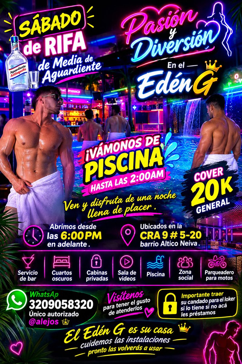 spaeledeng's tweet photo. Sábado de rifa y piscina en el Edén G.
Llega y participa en la rifa de media de aguardiente doble anís el que el placer lo hace feliz. https://t.co/5yWaTFZNkH