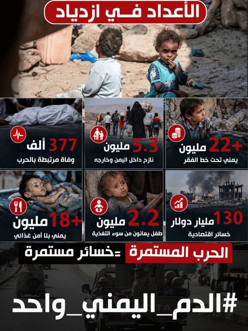 Adelalhasanii's tweet photo. الحرب المستمرة تعني خسائر مستمرة

كم خسر اليمن واليمنيون من سنوات الحرب التي لم تنتهِ بعد؟

#الدم_اليمني_واحد https://t.co/qWvNUVnkLk