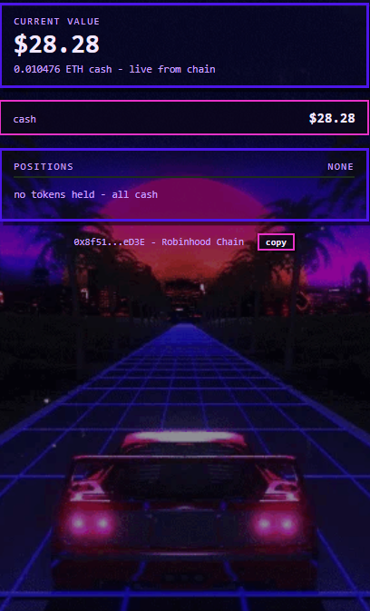 PaulingSky's tweet photo. Ive been looking for an autonomous agent nft and found @scriptkiddiesRH from the stonkbroker eco.

After buying and trying some AI agent nfts this past month, so far this is probably the one that works well where you don't have to pay any high premium

NOTE: it can only trade RH coins. It doesnt trade NFTS.

I tested the bot since it came out last week, you need to upgrade the bot to tier 5 to start. 
Pay 1 time of 1.2m $kiddies to activate the bot. After doing so your nft is soft staked earning $kiddies passively. 
Rarity doesnt matter, find the one you want.
https://t.co/buUs4ARAP9

CAUTION:
You wont get the $kiddies you burned to activate the Kiddie.  

To start: 
https://t.co/uPL9Kn0SJr
You can use paper money, just tell the ai "do paper trading" or "create paper trading deck" it will create a deck on the right side thats fully customizable. You can even add a fully working "gif" to the deck or any NFT as a background, just copy paste any address. You can even add a @jiggletek as a background to it if you want

The bot can:  
https://t.co/ngVlRgSAfT
-Snipe bonding curve coins
-Scan bundles
-Hunt for good entry coins with liquidity.
-No limit on how much you can trade a day.
-Set up: exit%, guard%, trail%. gains%. etc
-Paper Trade 
-Fully customizable deck that can track nft prices, most volatile coins, etc... the docs shows them all

The limit:
-Can only trade RH coins for now
-6 max autonomous trade a day while you're offline.
-It gets slow at times depending on how you order the bot.
-Can only see RH coins if you order it to "scan", the bot wont know if its a copy coin from another chain so becareful.

If you wanna cash out the eth you put in the bot
https://t.co/LLw5nzUERE

Is the bot profitable? 
-It depends on how you optimize the agent, thats why the paper trading exist on the bot.

Final thoughts:
Its an NFT thats easy to understand with actual utility that you can use as much as you want. There are limits to the AI but its really great for what it can offer and probably it took so much of my attention and time compared to any NFT available on the market right now. It opens creativity on how you want to edit your deck, use it with your phone when outside touching grass, up to you. 

At the end of the day this is NFA because any NFT can rug and always DYOR.