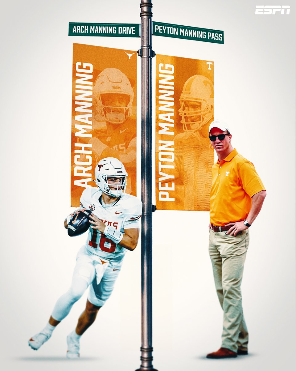 ESPNCFB's tweet photo. ARCH MANNING GETS HIS OWN TENNESSEE MOMENT 🤘

Texas gets the big win on the road in Knoxville 😤 https://t.co/qg3BSqscZc