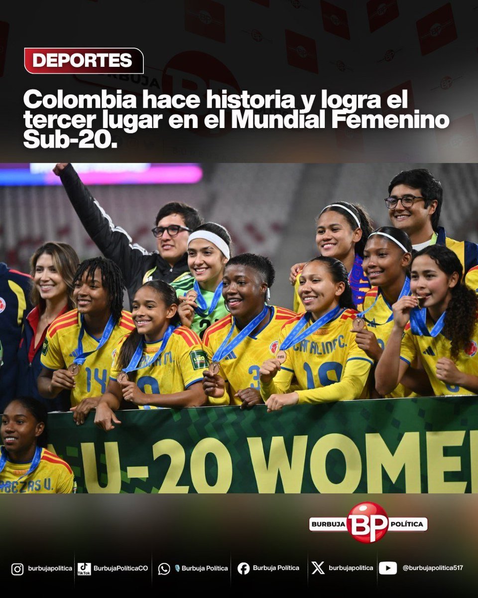 marchenojob's tweet photo. La Selección Colombia Femenina Sub-20 consiguió en Polonia el tercer lugar del Mundial de la categoría, logrando su mejor participación histórica y superando el cuarto puesto obtenido en Alemania 2010. Ante Italia, el equipo empató 1-1 con gol de Sintia Cabezas y se impuso en la tanda de penales para quedarse con el podio.