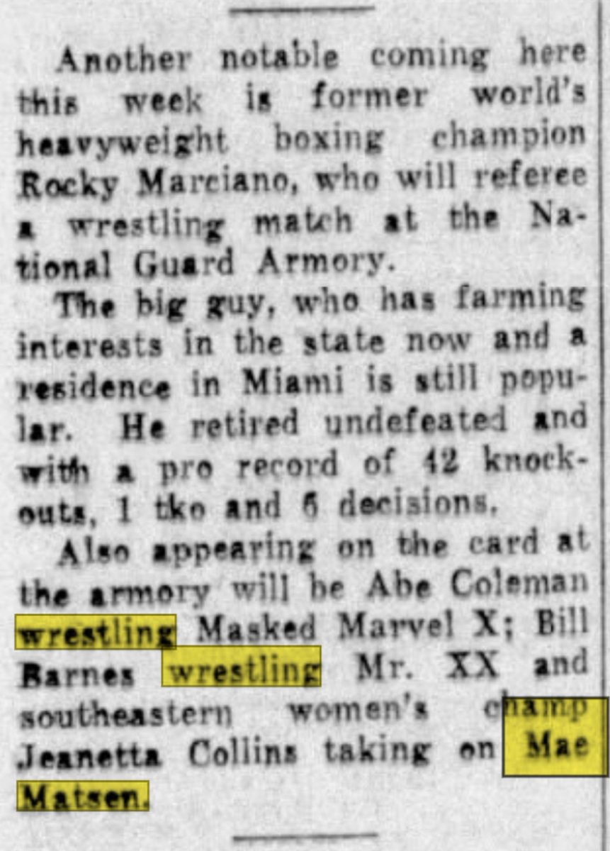 Marcos_editor_0's tweet photo. O Registro de Santo Agostinho
Santo Agostinho, Flórida · Segunda-feira, 19 de maio de 1958
Jeanette Collins vs mae Matson #MaeMatson #Wrestling #Viral #JeanetteCollins https://t.co/hwRe7UPByA