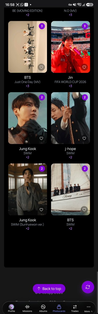 VivianeCarva1ho's tweet photo. Dupes, I accept. My priority is to choose those who don't have the photocard they selected.
#blueandgrey #heardle #filmout #so4more #bcdtrade
user: https://t.co/ImL97KdRi4 https://t.co/TgR09wYSY1
