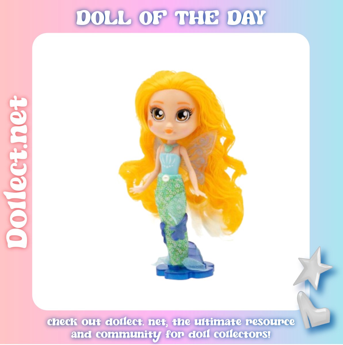 Dollect_net's tweet photo. Today's Doll of the Day is Mermaids Series 2 Lorelai, a Bright Fairy Friends doll released by Funrise. (September 26th, 2026) https://t.co/eu2hwgMtCU