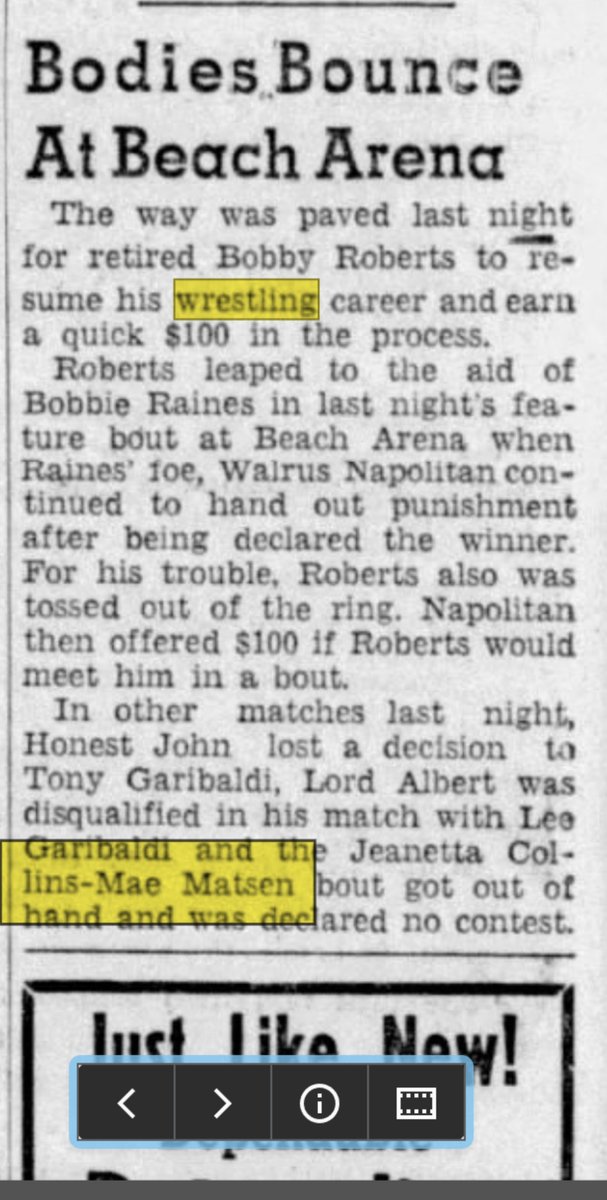 Marcos_editor_0's tweet photo. Jornal matinal de Daytona Beach
Daytona Beach, Flórida · Domingo, 21 de setembro de 1958
Jeanette Collins vs Mae Matson 
#Jeannette #Collins https://t.co/foJwYXUDzf