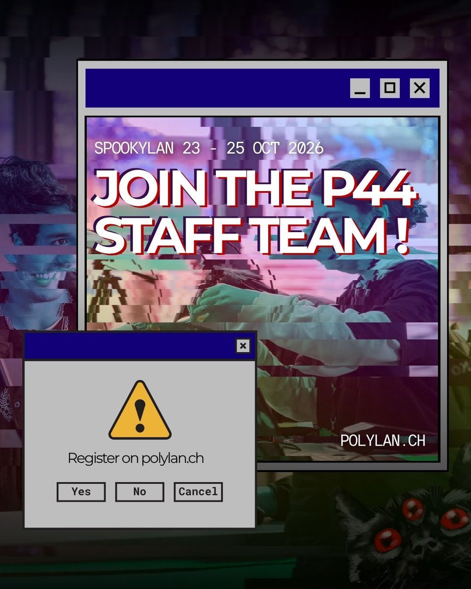 polylan's tweet photo. 🎮 Ready to help run the biggest gaming event in French-speaking Switzerland?

Staff sign-ups for PolyLAN 44 are OPEN
https://t.co/wadrUhYYfX https://t.co/sSreuNWPFO