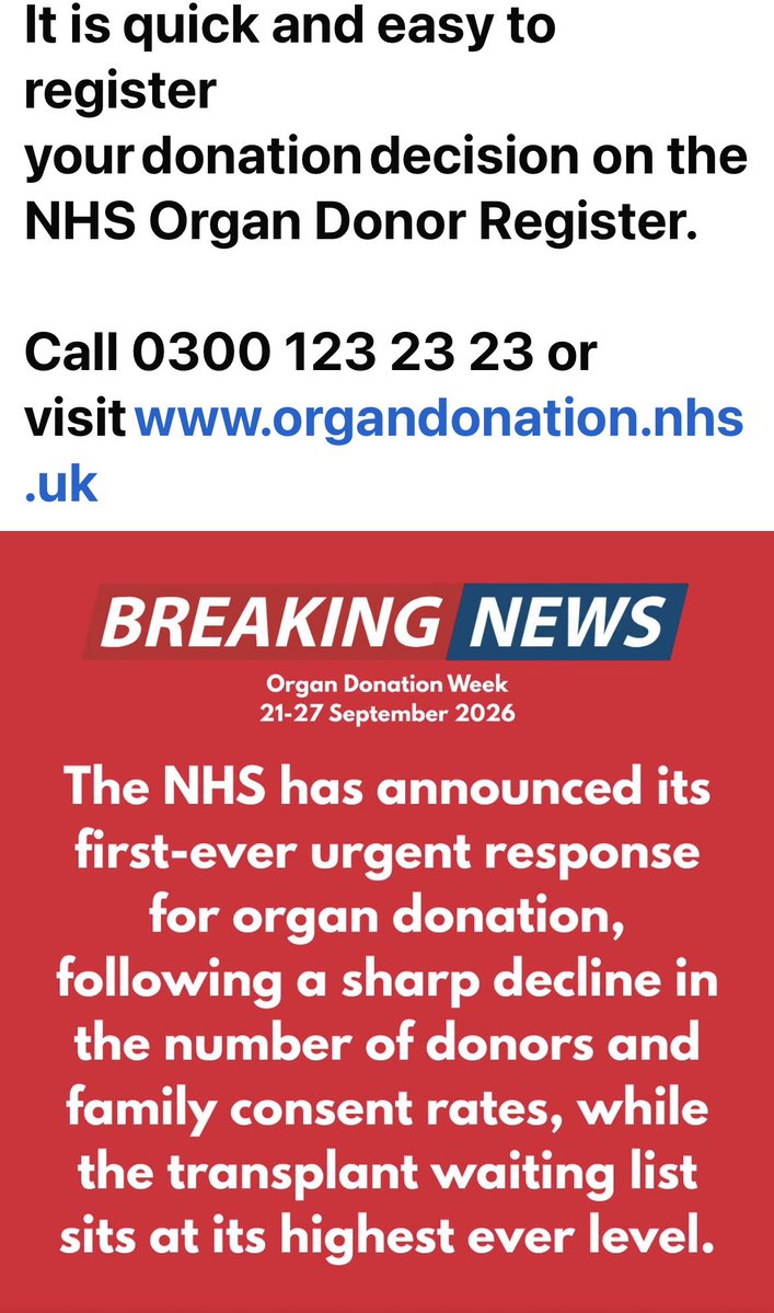 JacquiDeevoy1's tweet photo. Oh dear. 

Wonder why they’re asking people to register as a donor. In the UK, it’s been an opt-OUT system since May 2020. 

Opt out here: https://t.co/TzF9fUXyd5

🤔 https://t.co/bbAlmwo7MS